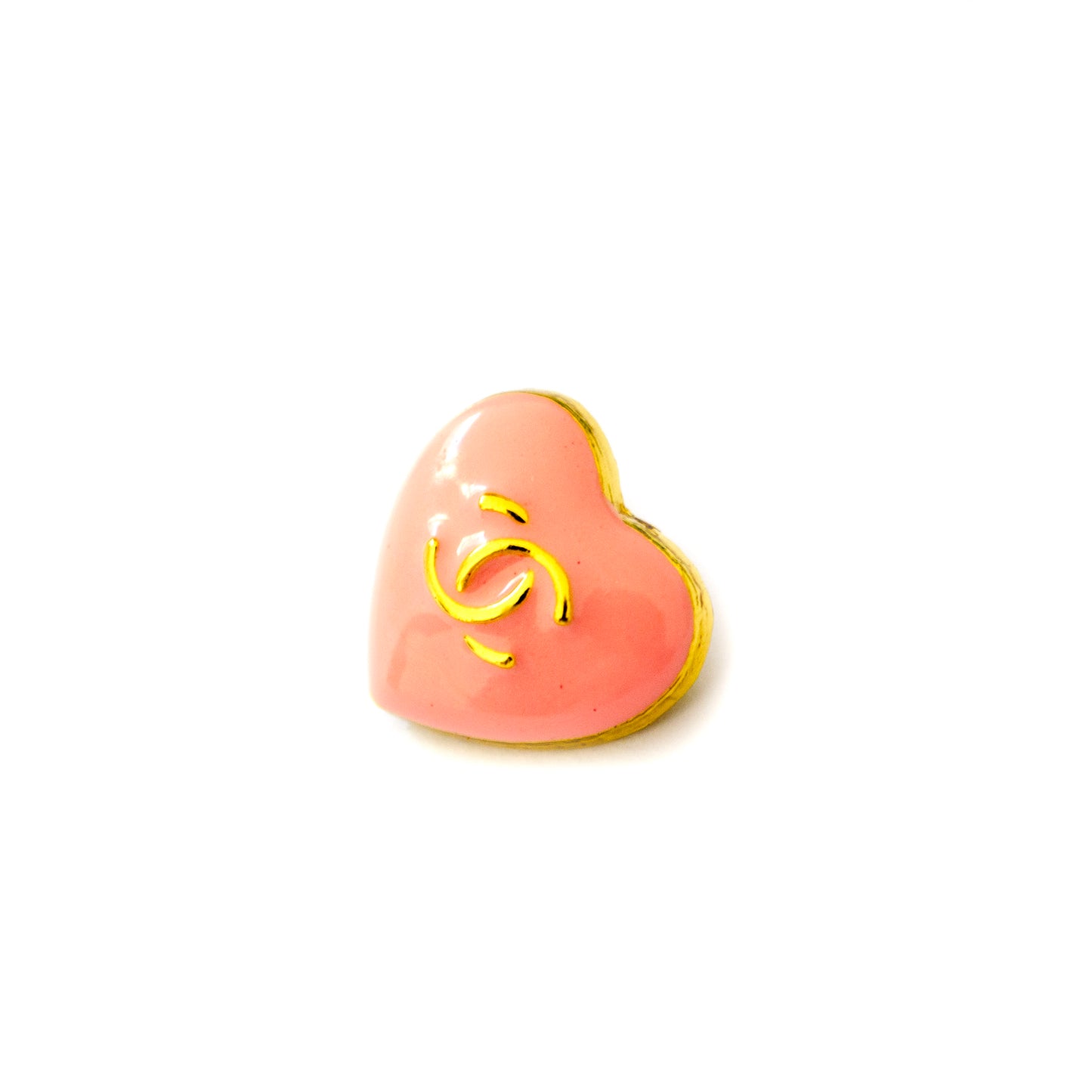 CC Heart  Metal Button