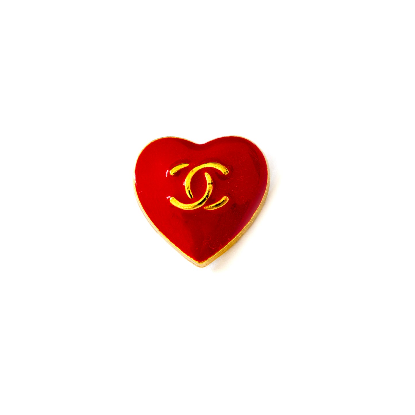 CC Heart  Metal Button