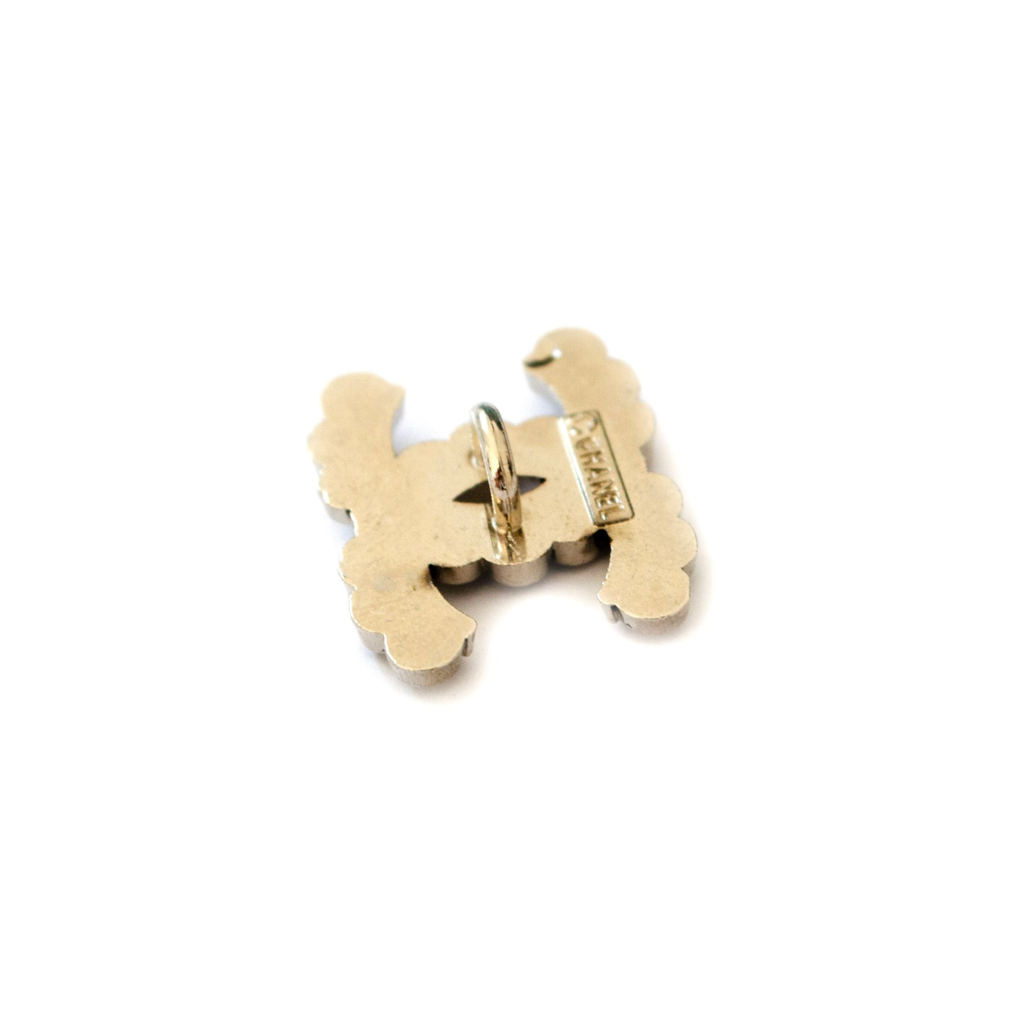 Designer CC Initials Button with Rhinestones
