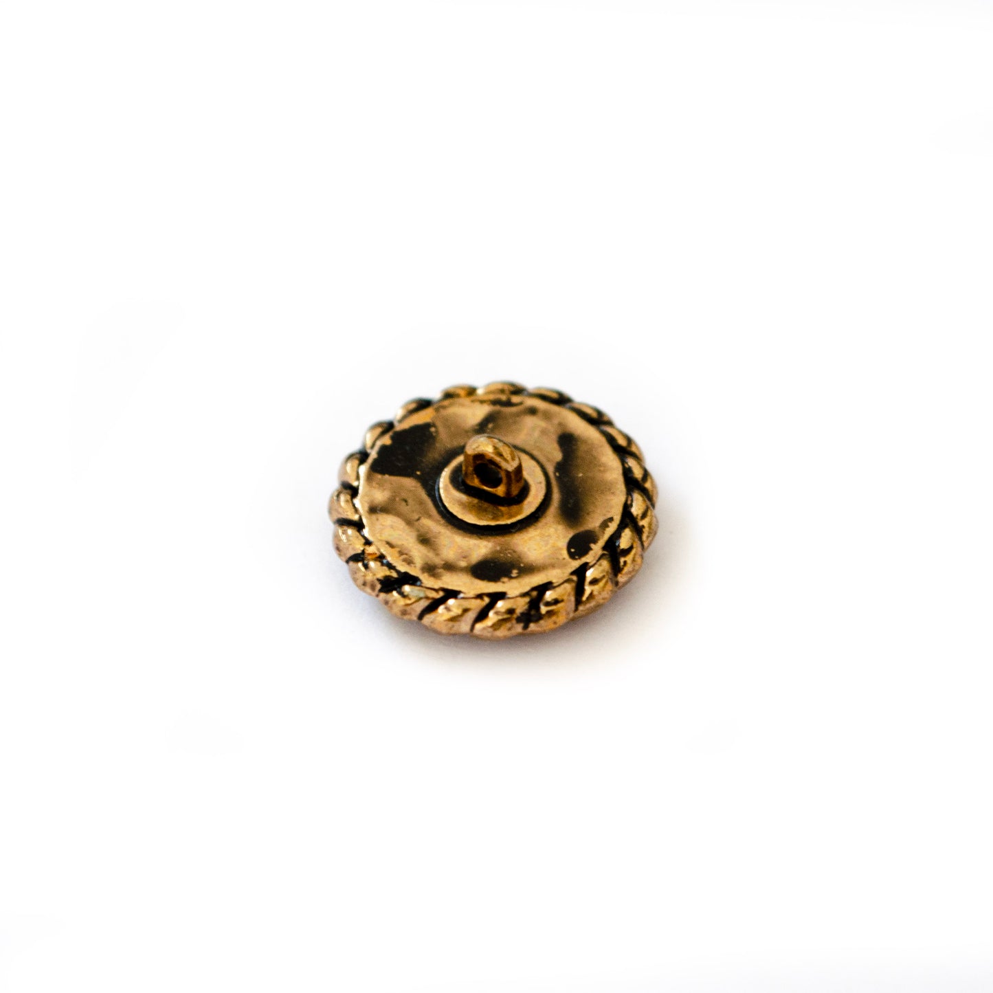 Initials CC Aged Gold Colour Metal Button