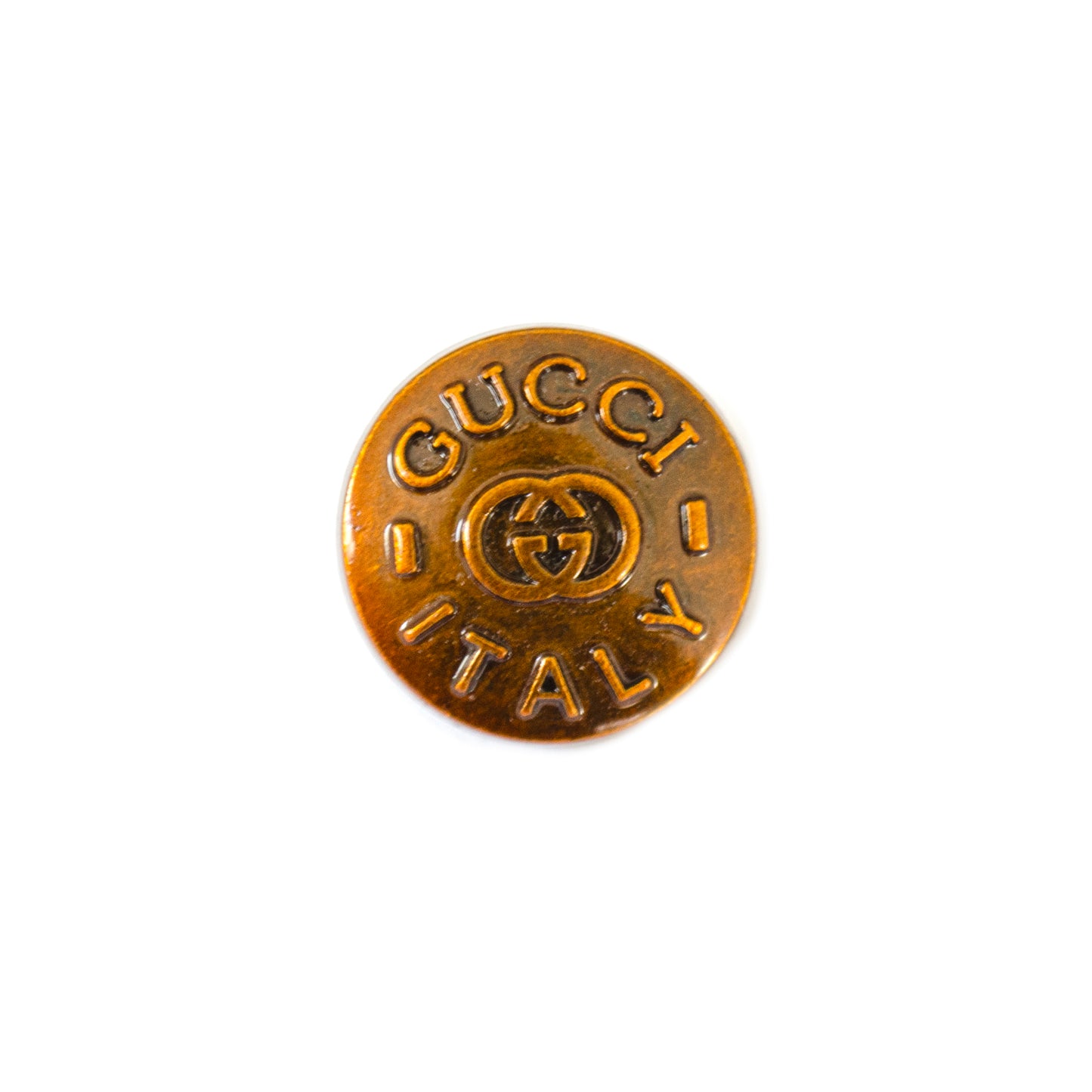 Designer Initials Bronze Colour Metal Button . 2 Colours