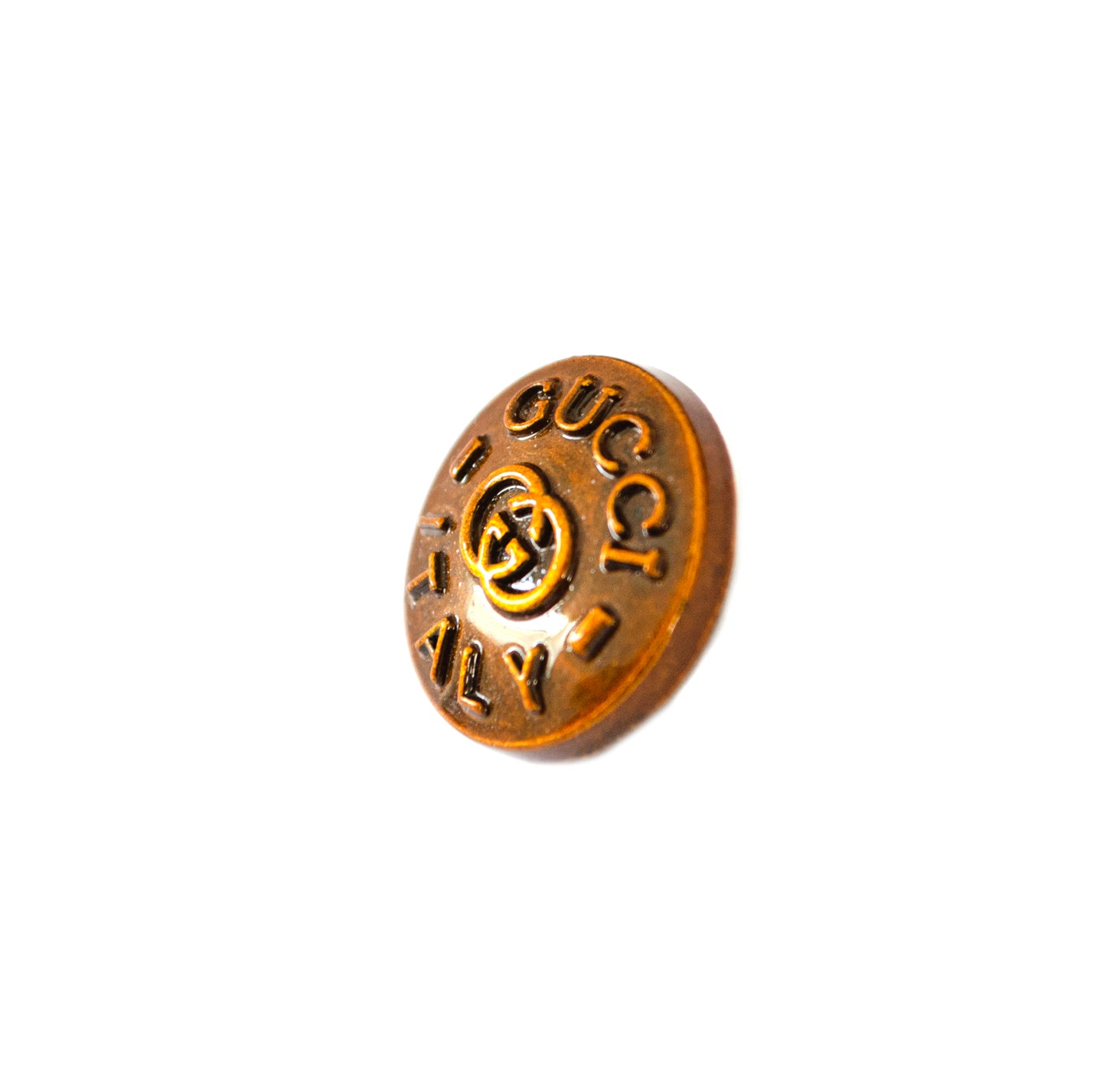 Designer Initials Bronze Colour Metal Button . 2 Colours