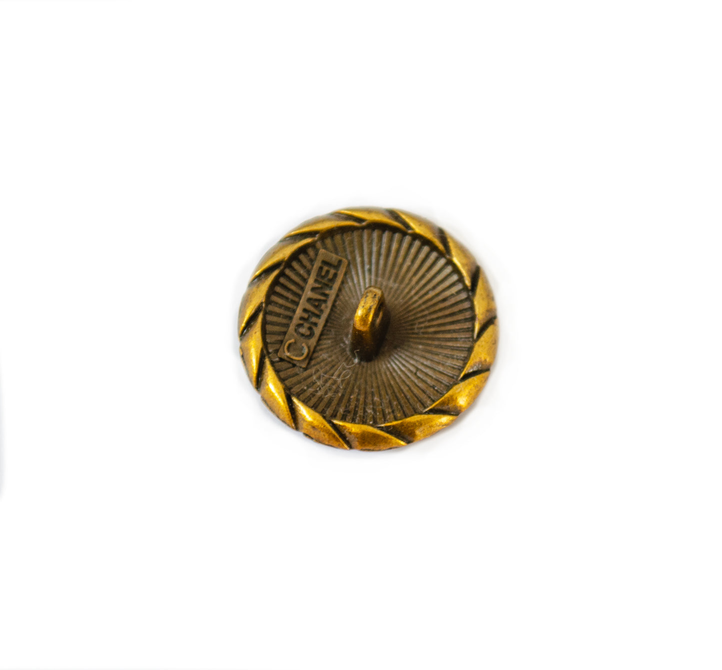 Initials Copper Colour Metal Button . 2 Sizes