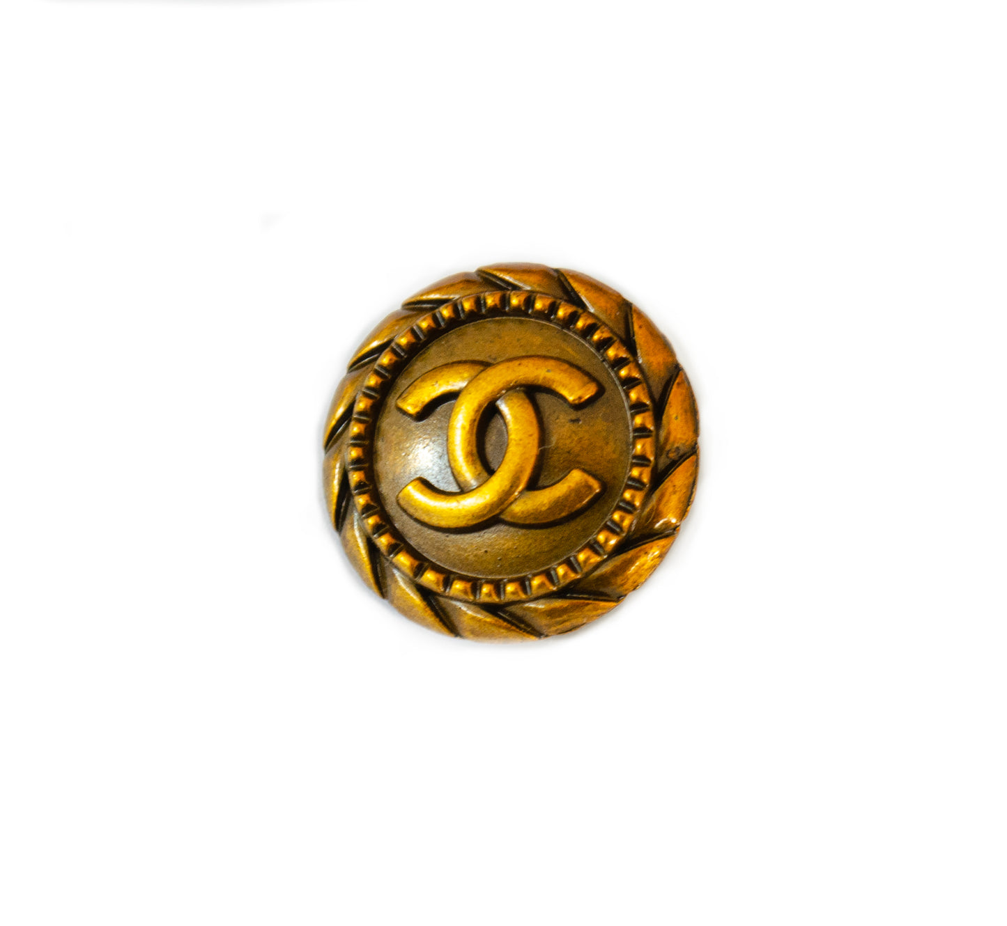 Initials Copper Colour Metal Button . 2 Sizes