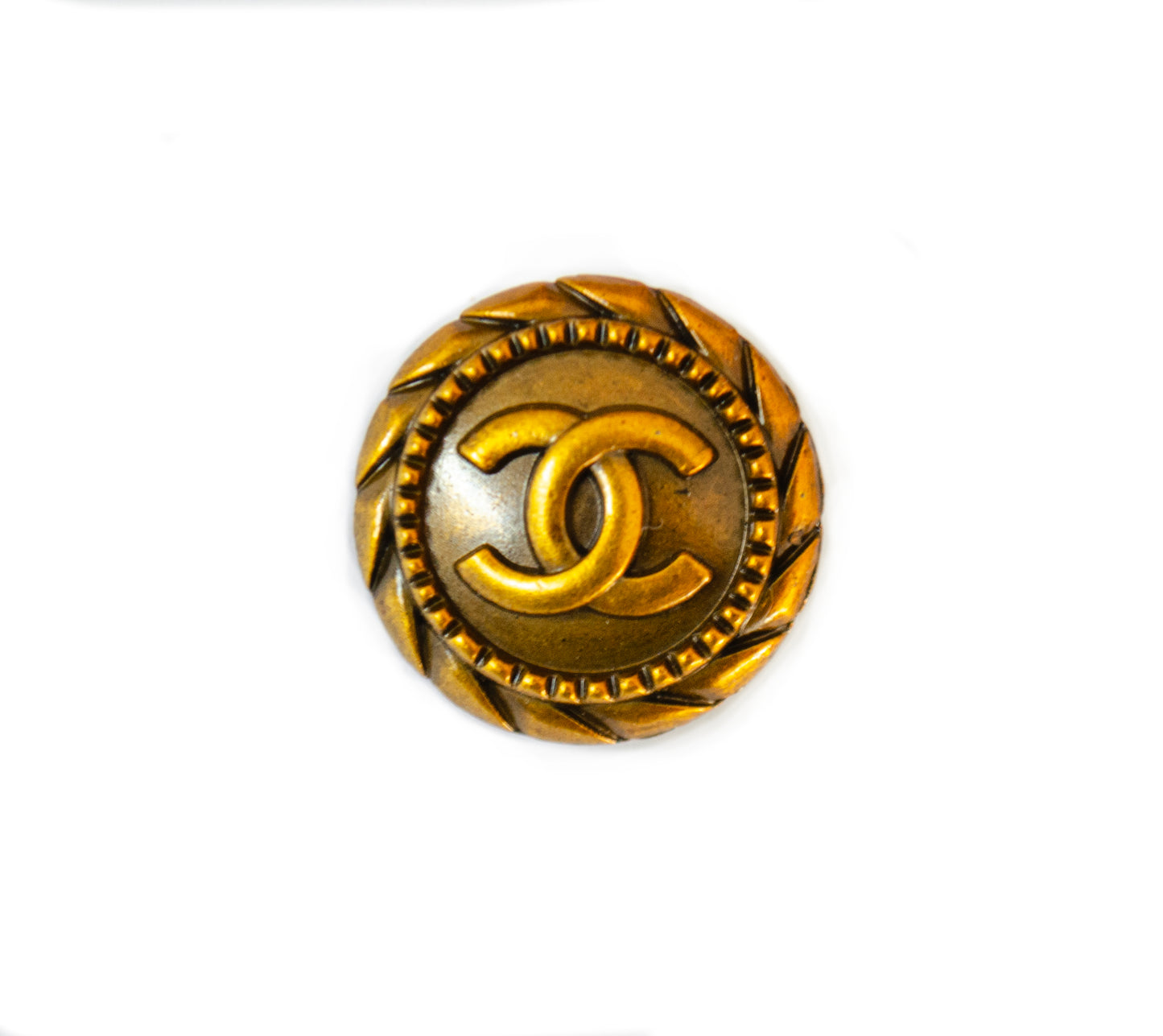 Initials Copper Colour Metal Button . 2 Sizes