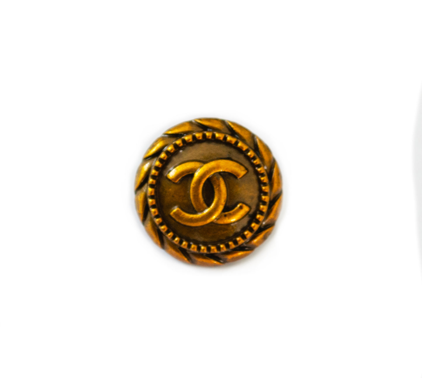 Initials Copper Colour Metal Button . 2 Sizes