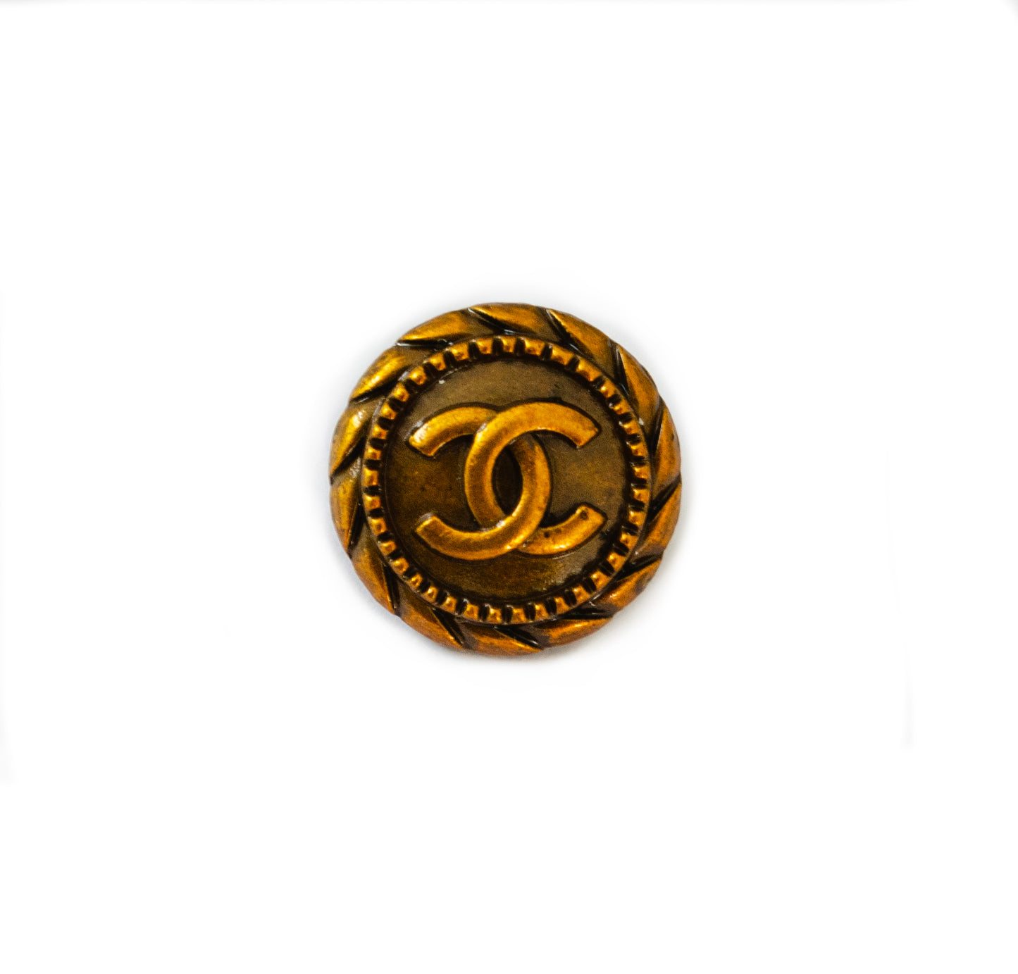 Initials Copper Colour Metal Button . 2 Sizes